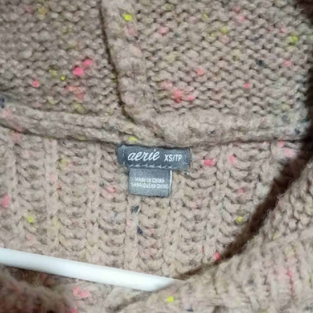 Aerie Speckled Cowl Neck Sweater